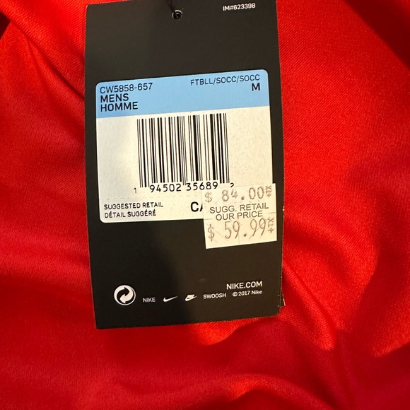 Nike Soccer Dri-FIT Shirt - Vibrant Red - New with Tags - Athletic Excellence - Picture 4 of 5